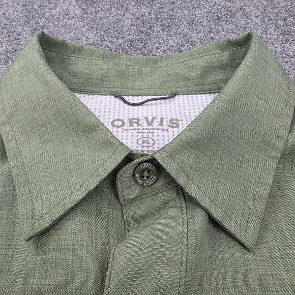 Orvis Shirt Mens Extra Large Green Short Sleeve Performance Fishing Outdoor - Picture 13 of 16